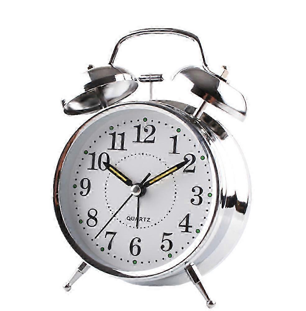 Vintage Battery-Powered Bedside Alarm Clock with Retro Design