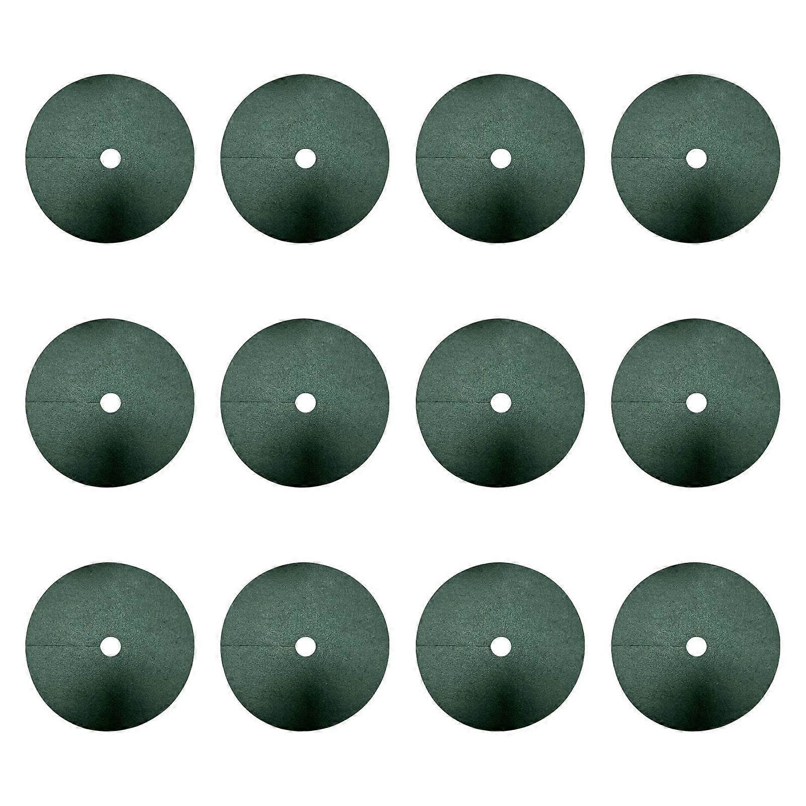 12x Tree Mulch Rings Non Woven Weed Barrier Fabric Mats for Potted Plants, 62cm Diameter with 7cm Hole