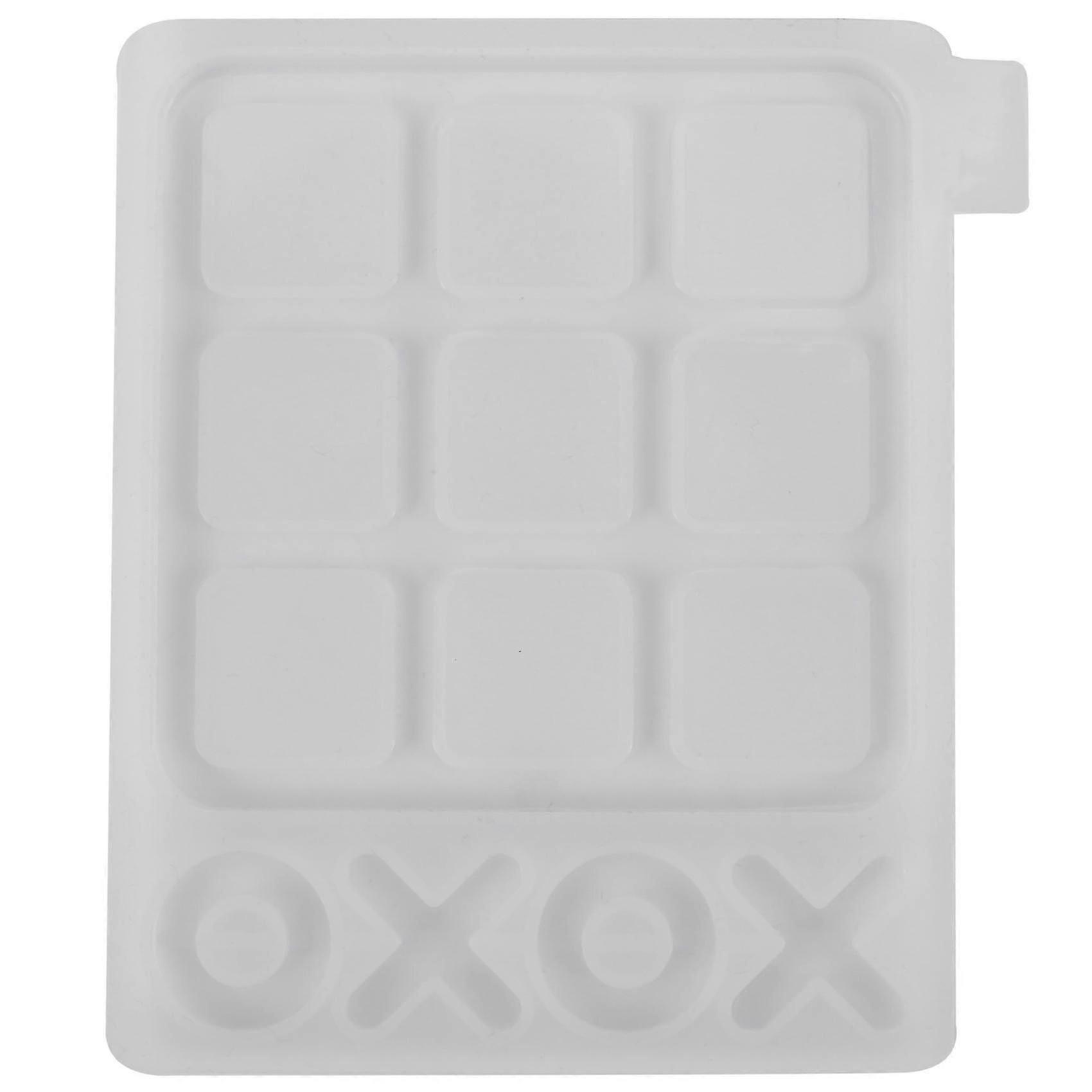 Noughts and Crosses Game Silicone Mold 3D Chess Board Mold Resin Mirror Mould Ox Chess Game Mold Ma