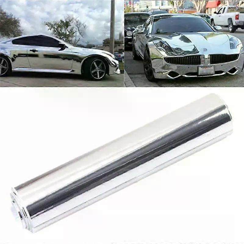 الفضة السيارات سيارة التصميم الجسم طلاء كهربائي تغيير اللون فيلم الكروم تصفيح مرآة الفينيل التفاف لوحة كهربائية ملصق ورقة صائق