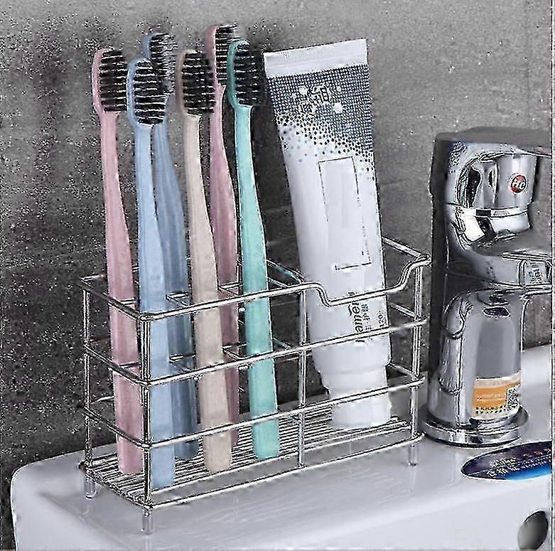 Tannbørsteholder, multifunksjonell baderomstannbørsteholder i rustfritt stål