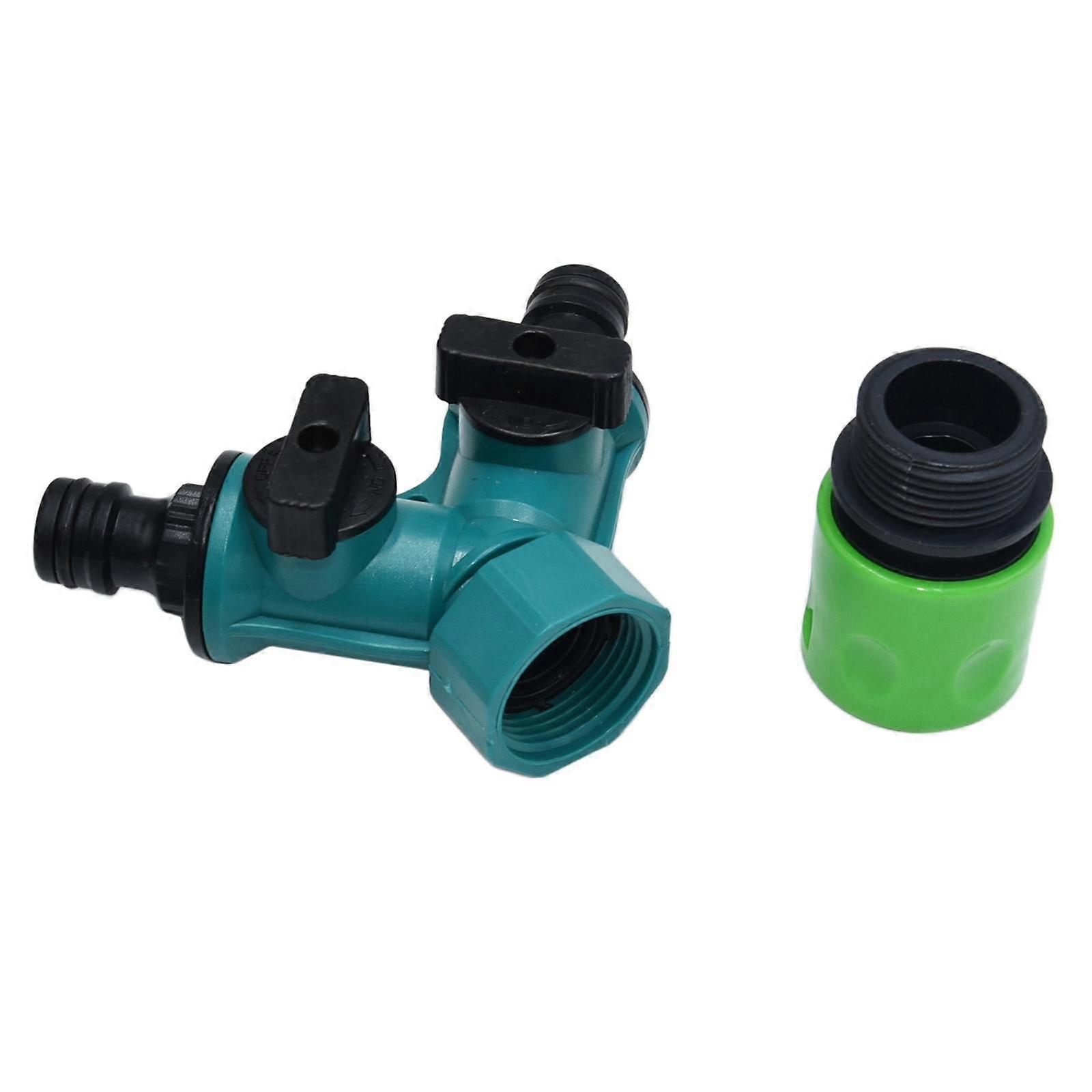 Plastic Garden Hose Splitter Y Shape Valve Pipe Quick Connector Adapter