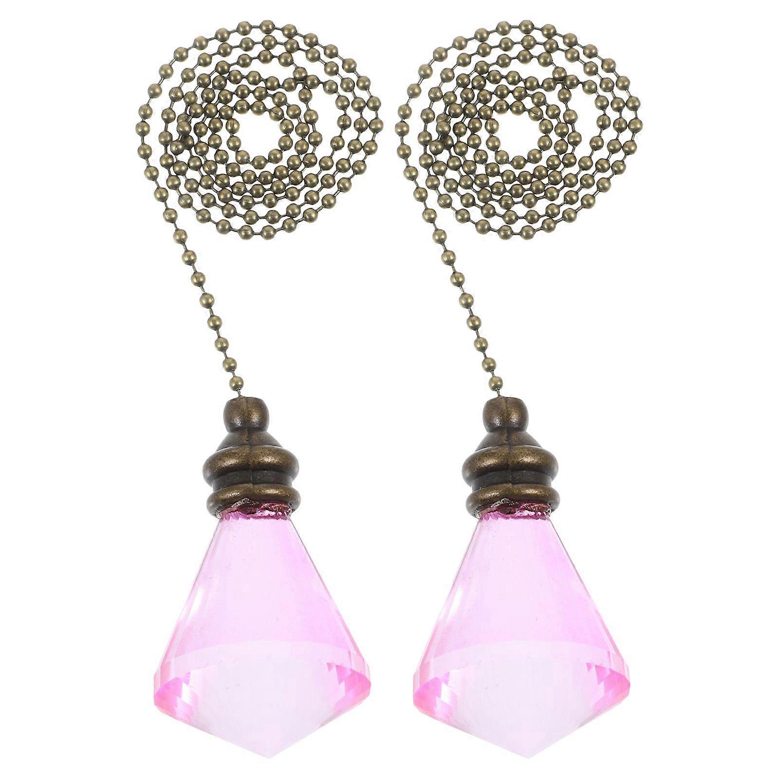 2pcs Ceiling Fan Pull Chain Lighting Beaded Pull Chain Light Fixture Fan Pull Bedside Lamp Chain
