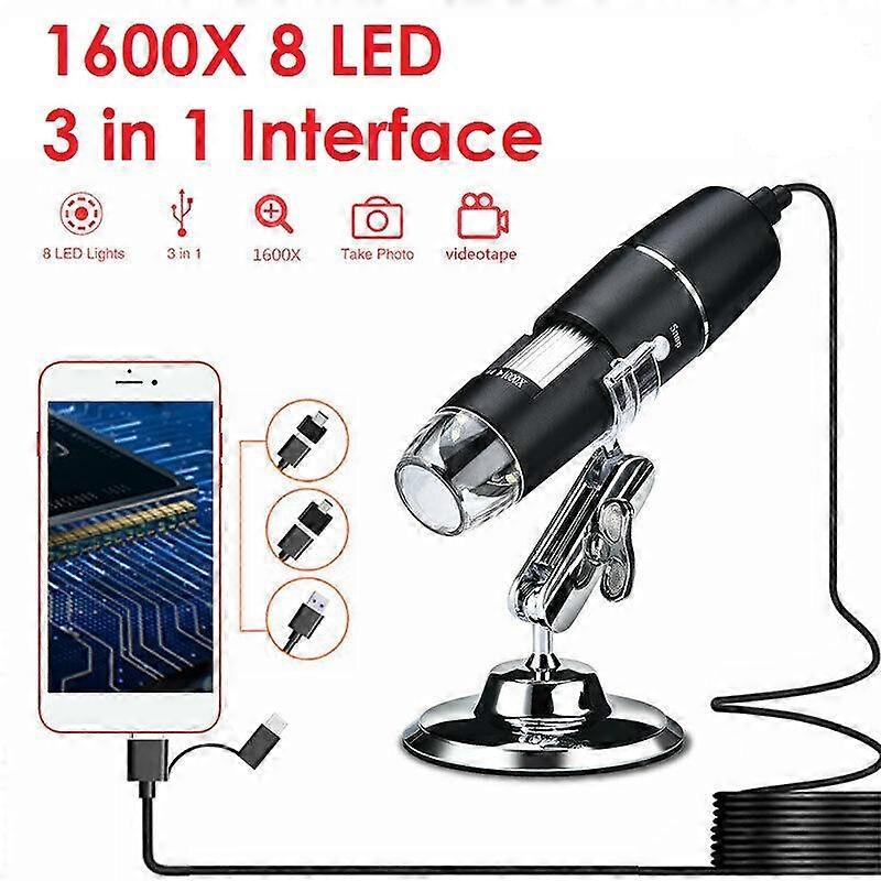 3-in- Handheld USB 8 LED HD for Smartphone Tablet - , 80x112x33mm