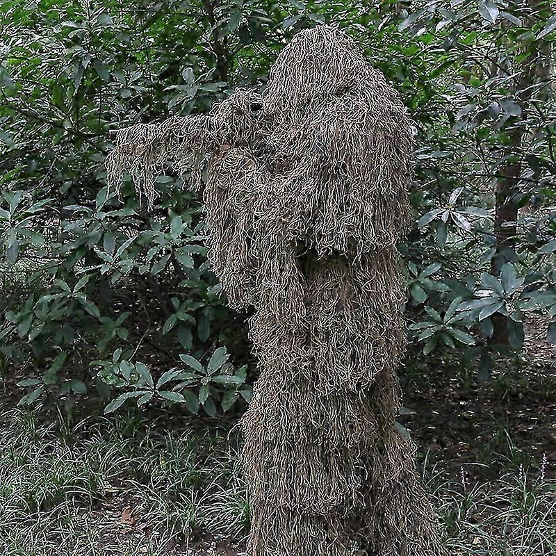 Ghillie Yowie Snipe 3D Ghillie Suits Jacket Pants Head Cover Hunting Apparel Desert Camouflage Men Hunting Suits Cosplay Game