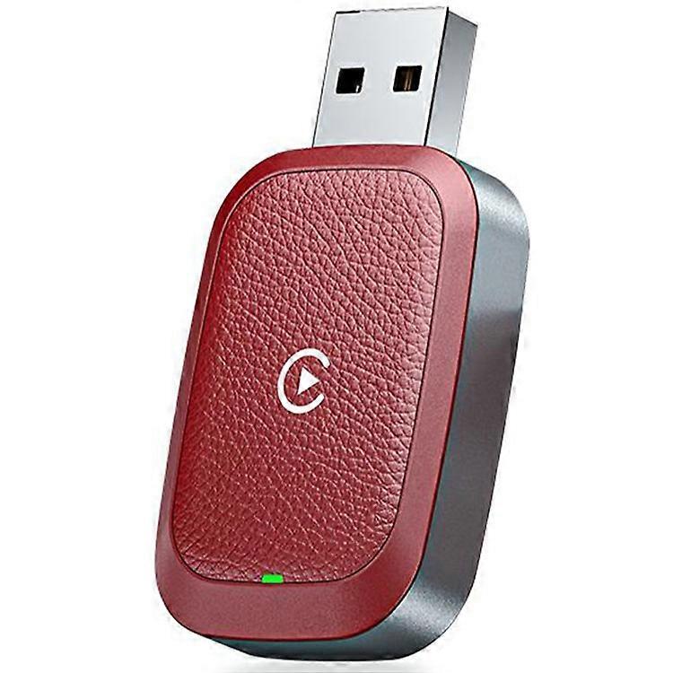 Wired to Wireless Carplay Adapter Compatible For iPhone Fast Connect Leather Coated Wireless Carplay Dongle