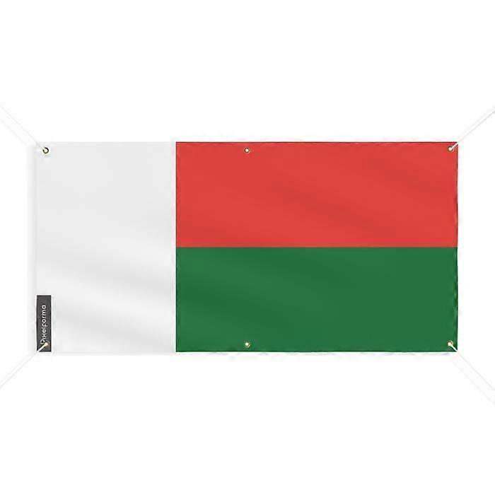 Madagascar Flag Banner 6 Grommets 70x140cm Polyester
