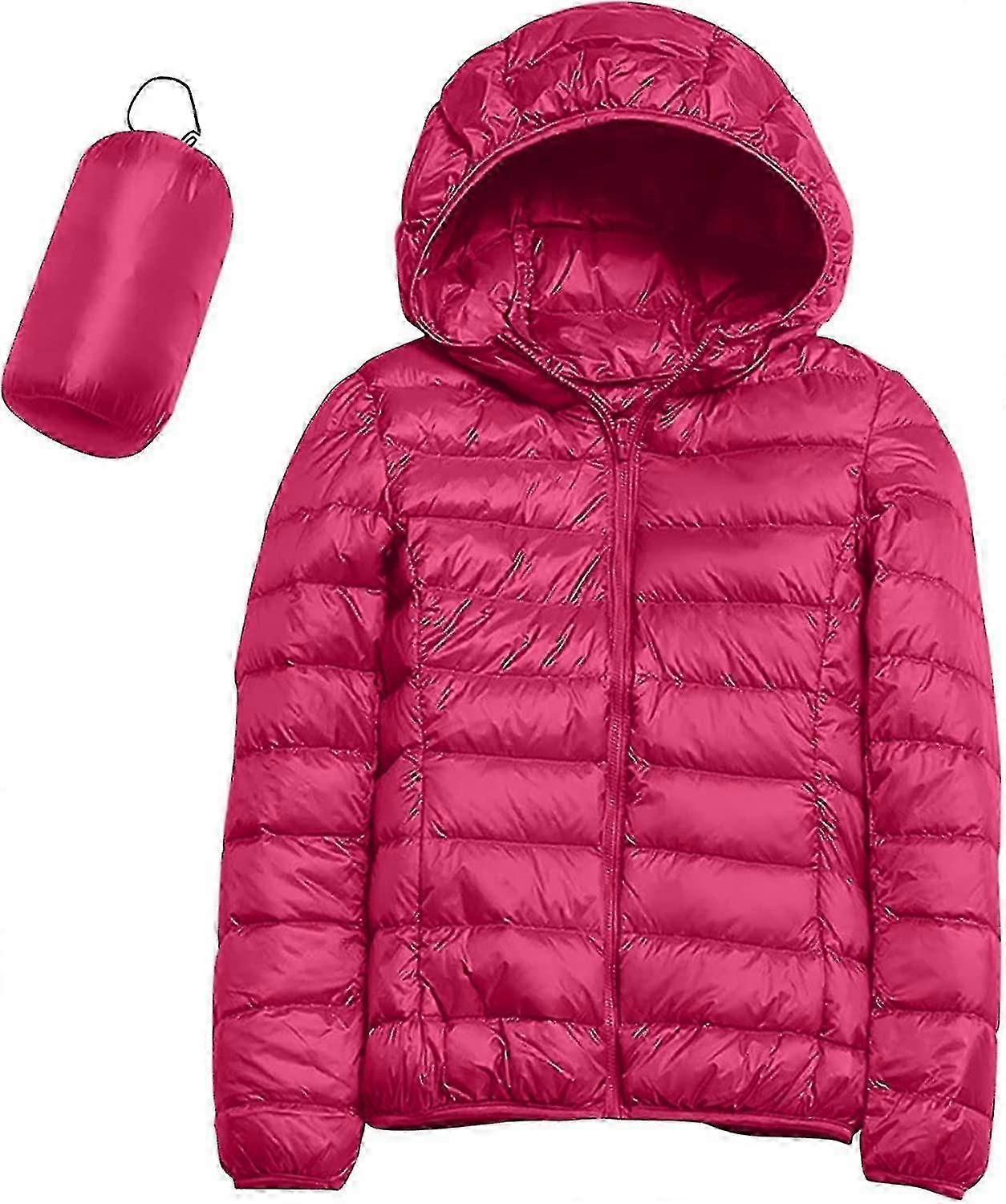 Mulheres Casual leve leve com capuz para baixo jaqueta embalável Puffer Coats ultra leve peso curto para baixo jaqueta com saco de armazenamento Guanguan