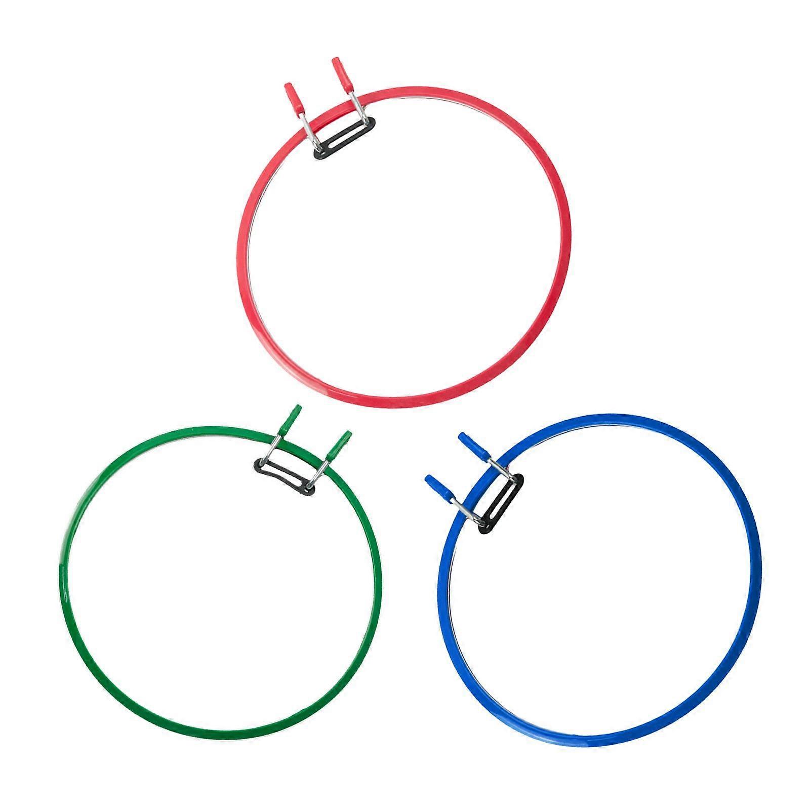 3x broderi hoop rund fjäder spänning ring för vuxna gör-det-själv-display