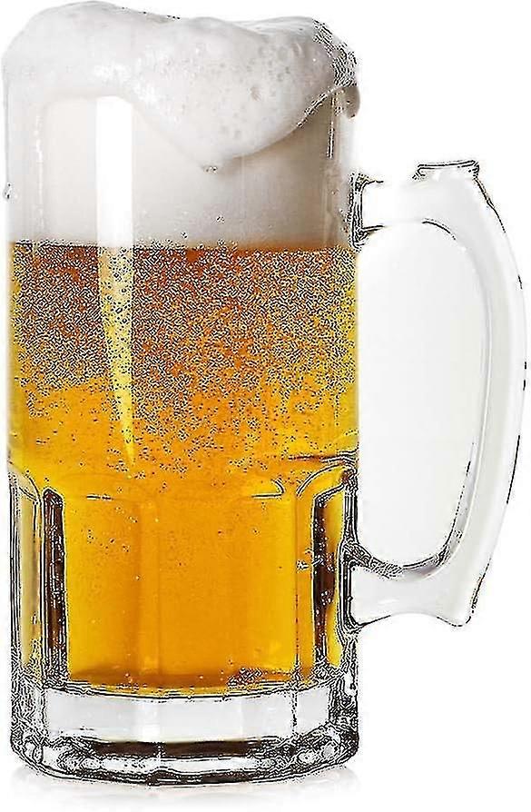 Super Beer Mug 1000 Ml, Large Glass With Handle, German Hero Beer Mug Super Mug (1pc) [xc]