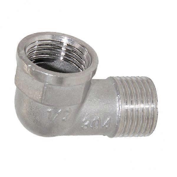 2-3 of pack 1/2" Double End Right Angle Fitting Threaded Elbow Connector DN15