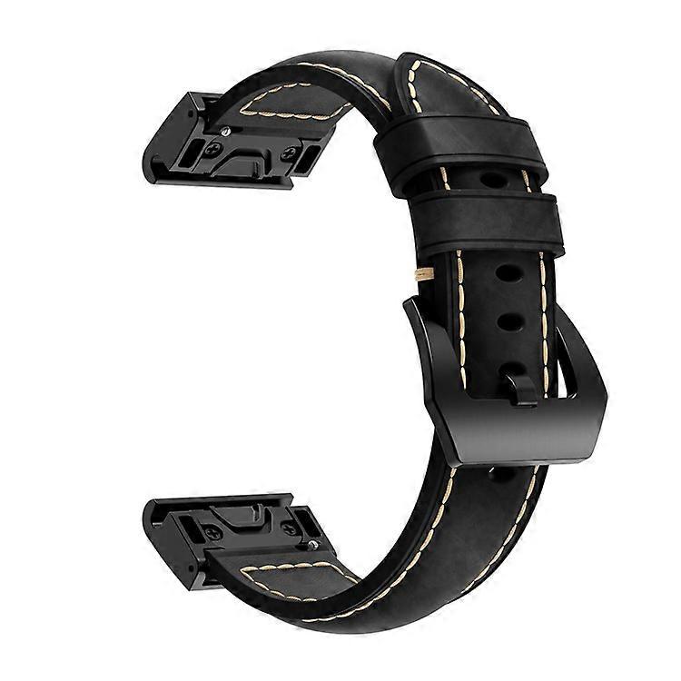 Compatible For Garmin Fenix 5 Genuine Cow Leather Watch Band Crazy Horse Texture Replacement Strap
