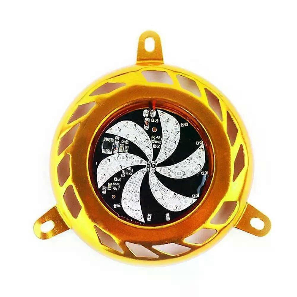 Couvercle de lame d’air de moto Bouclier thermique de radiateur Couverture de protection avec lumière LED colorée Couvercle de radiateur Bouclier de grille de ventilateur rotatif
