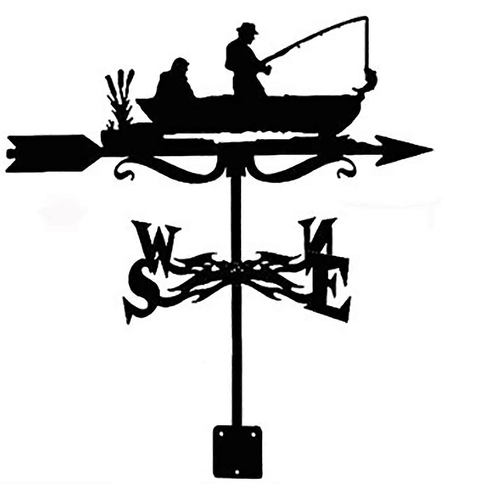 Retro Farmhouse Boatman Angeln weathervane roof mounting wind direction indicator kit