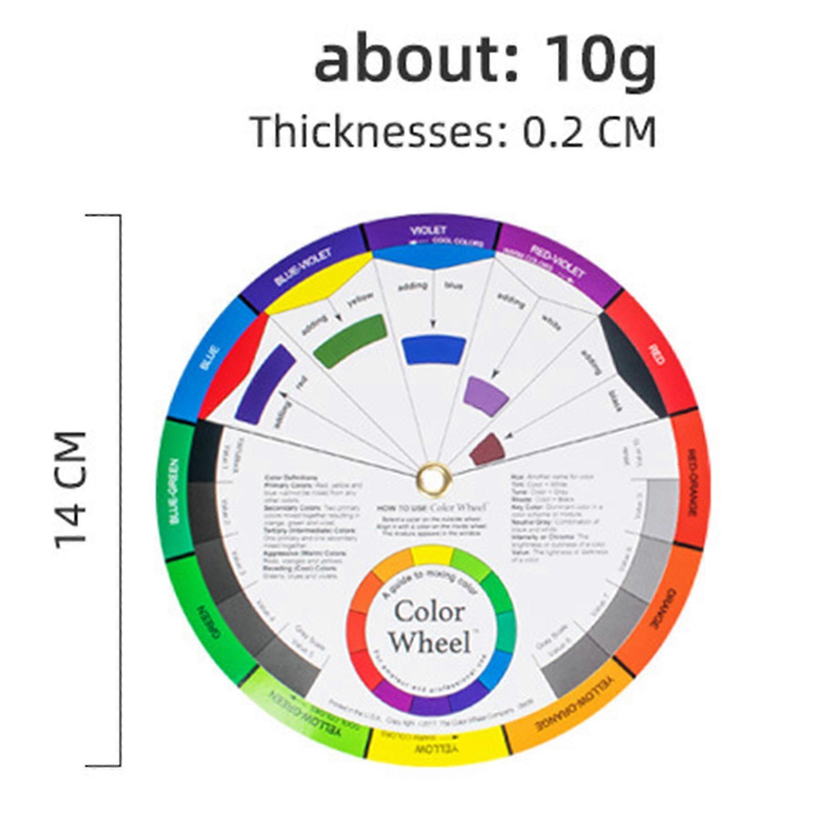 Color Wheel Color Mixing Guide Color Matching Paint Mixing Learning Guide for Painting Tattoo Design Nail Polish Makeup School Art Class Teaching Tool