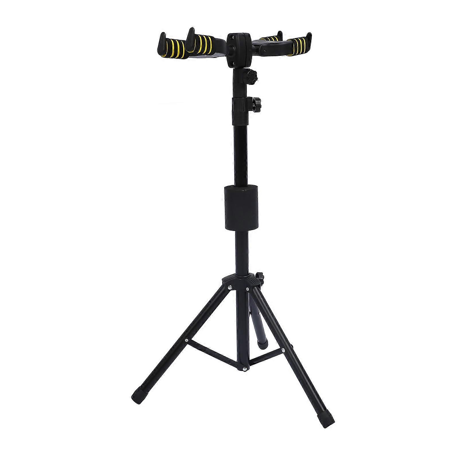 حامل الغيتار الجاذبية قفل السيارات غير قابل للانزلاق مضاد للخدش حامل غيتار مزدوج حامل الطابق 