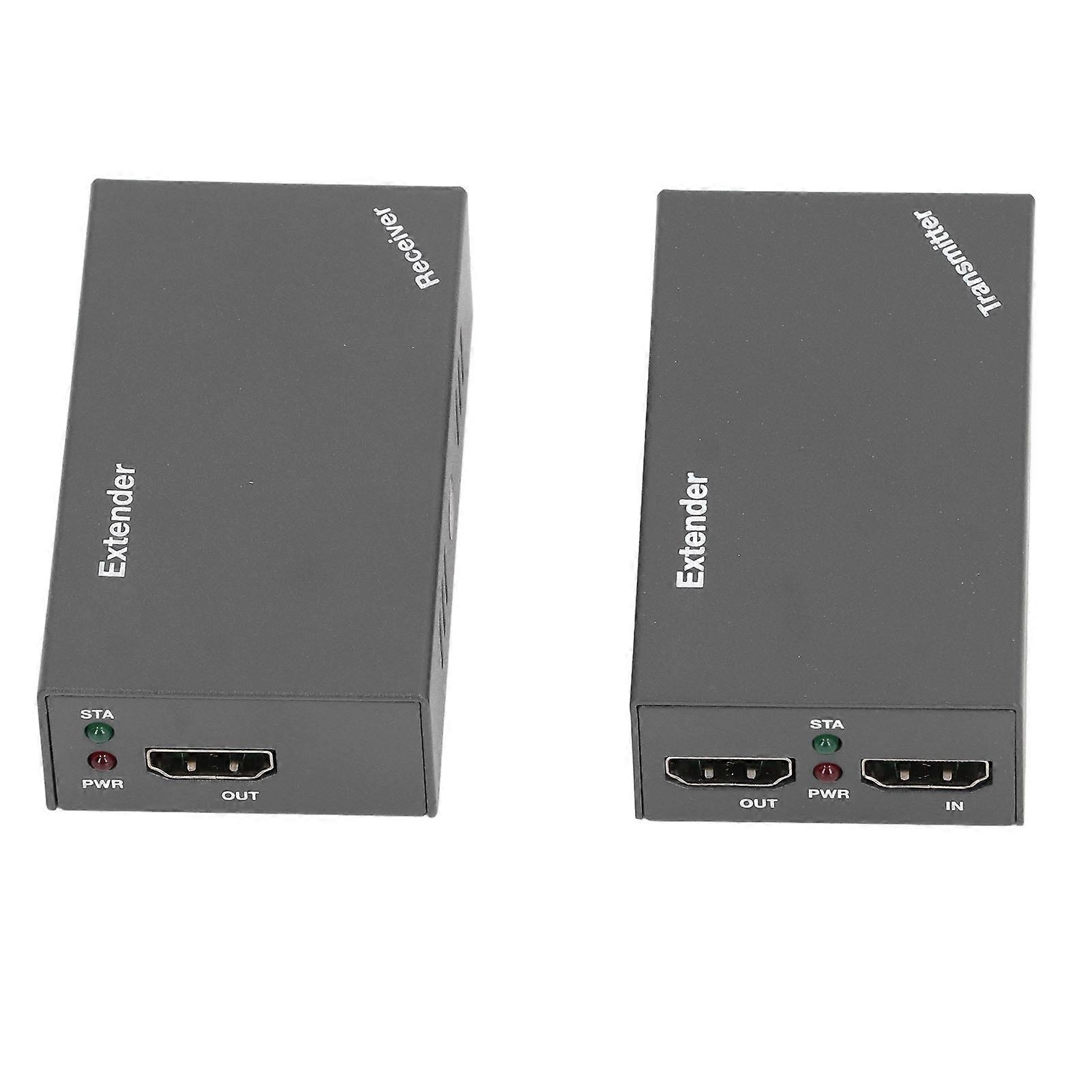 HD Video Extender 196ft 1920x1080P 60Hz RJ45 Video Transmitter Mottagare Kit för Linux för UNIX för DOS-system US-kontakt 100-240V