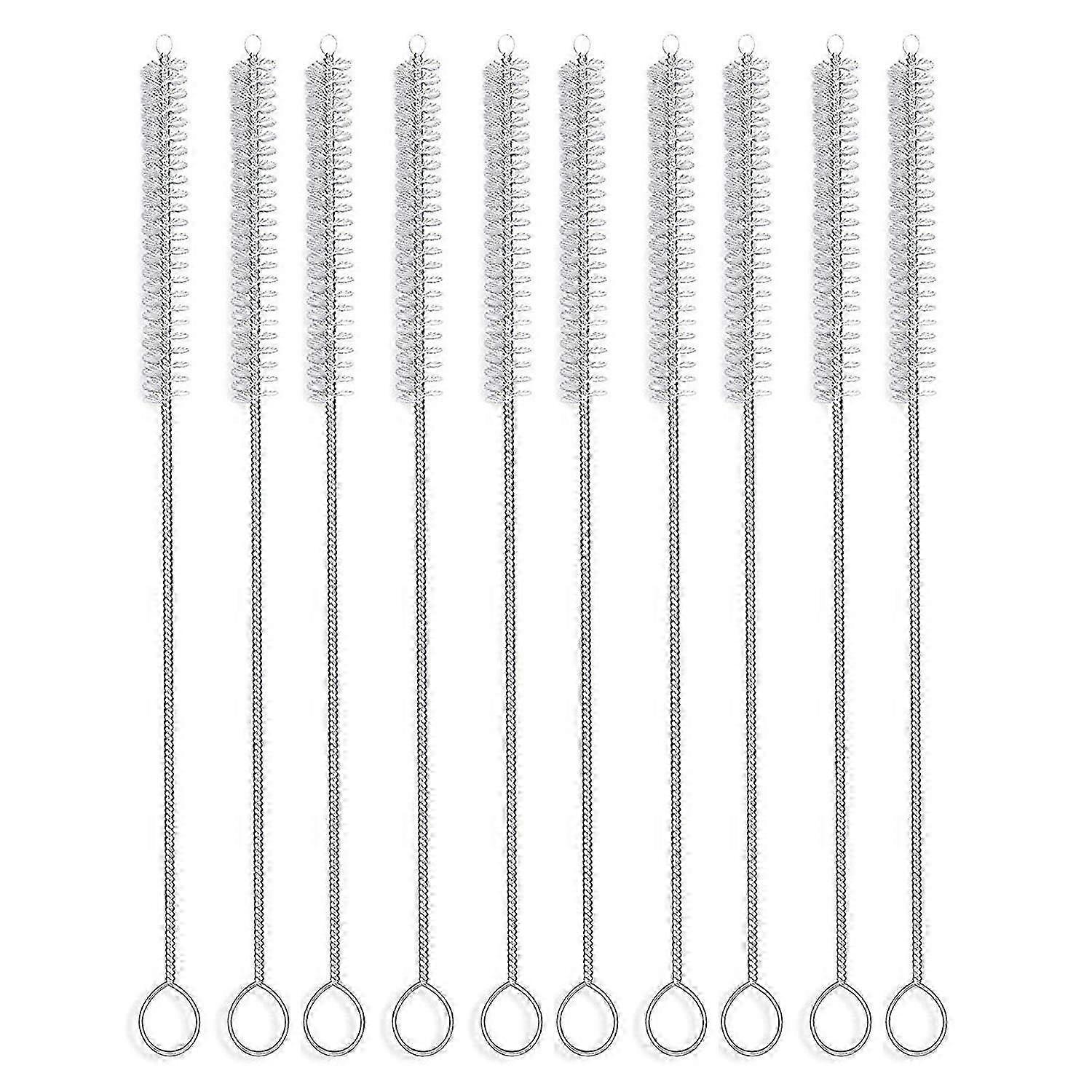 10-Pack Nylon Straw Cleaners 10" x 2/5" Pipe Brushes