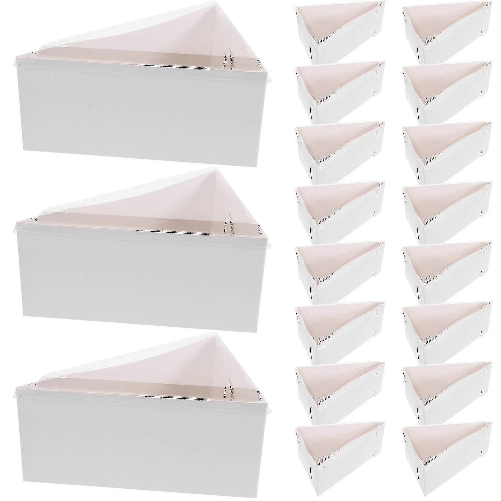 50 Sets Triangle Cake Slice Boxes - Disposable Cake Packaging Containers for Slices
