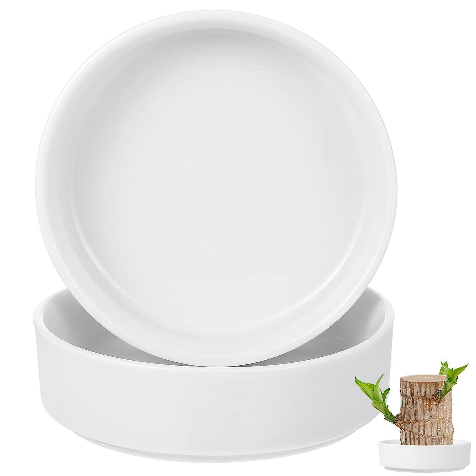 2個のブラジルの木製植木鉢:セラミックブラジルの木製パレットデスク植木鉢植木鉢プランターブラジルの植物卓上植物トレイブラジル人用