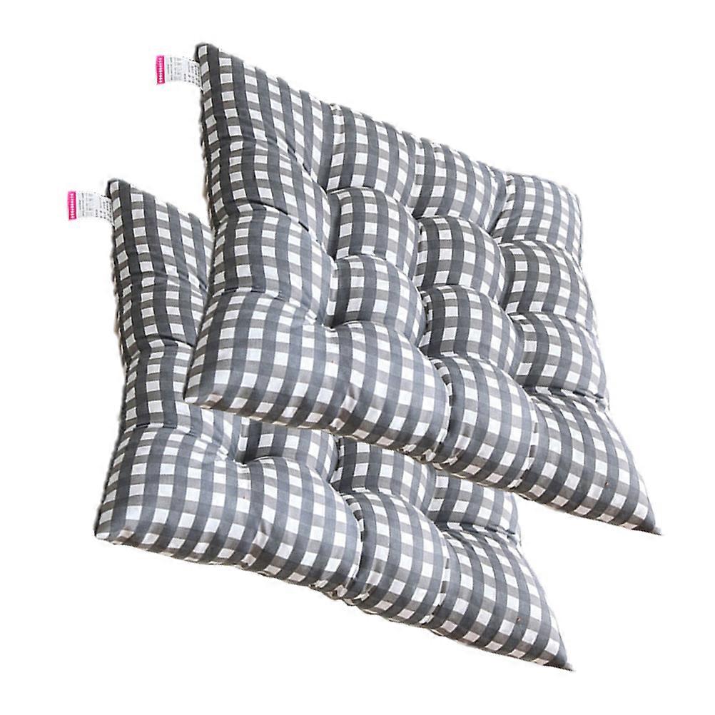 Seat Cushion for Chair Square Cushion Thicken Cushion Use Grey 40x40cm 6cm Thick 2Pcs