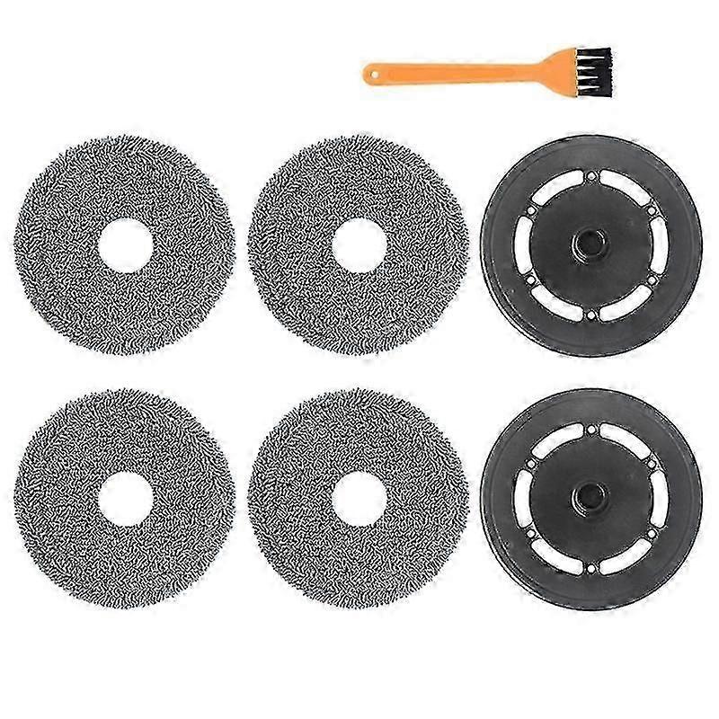 7 pièces de support de chiffon de nettoyage de rechange adaptées aux Ecovacs de couleur grise