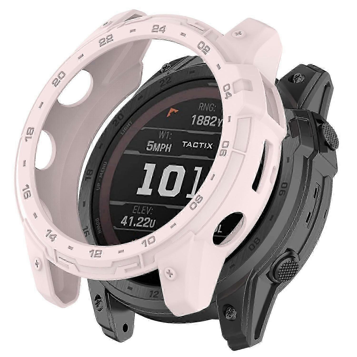 For Garmin Tactix 7 Amoled Tpu Bumper Case Protective Watch Cover Frame With Dial Plate Fz