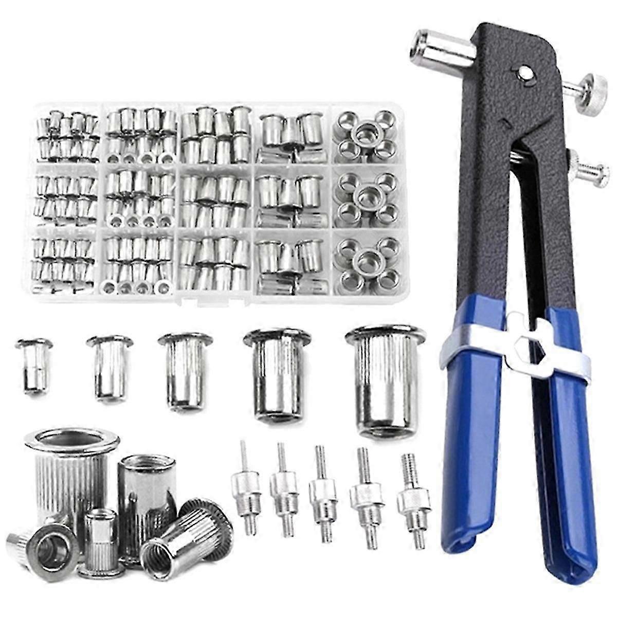 150PCS Nietmuttern Zange Dorn Kit M3 // M5 / M6 / M8 Mutter Niet Dorne Reparaturwerkzeug Mutter Nietzange Set