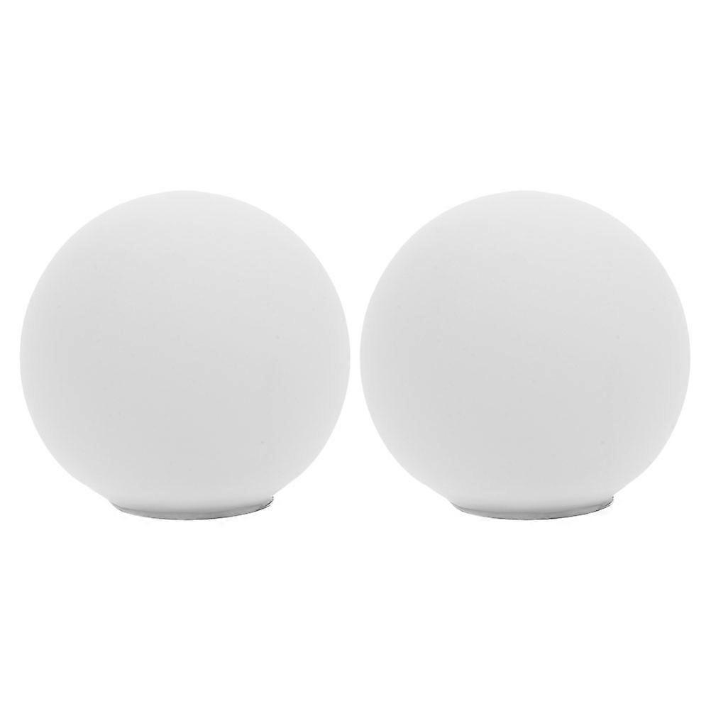 Glass Globe Lamp Shades 2pcs Frosted Ball Light Bulb Covers with Metal Thread Design for Chandelier Pendant Ceiling Lights Easy Installation
