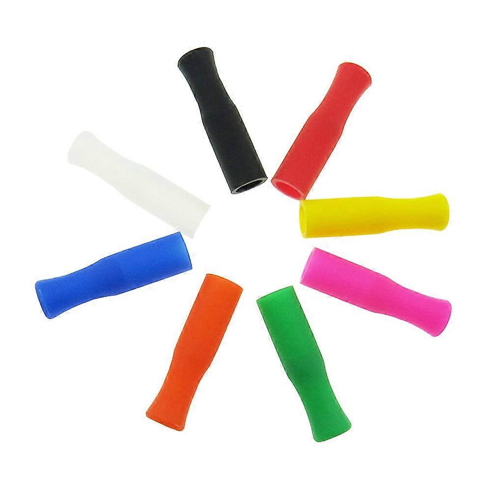 Reusable Silicone Straw Cover Multicolored Straws Tips Covers For Drinking Kids Family 100Pcs