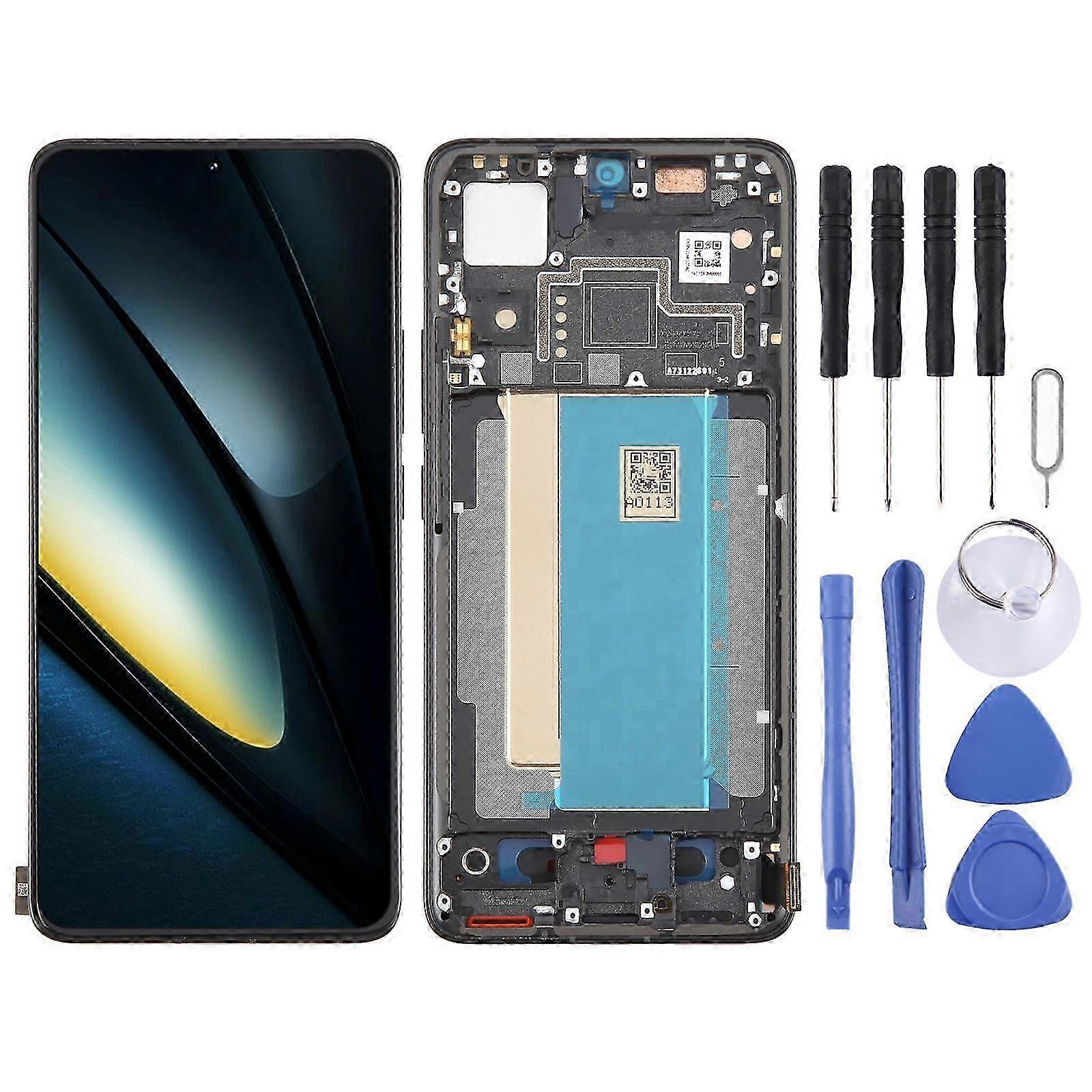 For Xiaomi Poco F6 Pro Amoled Compatible Lcd Screen Digitizer Full Assembly With Frame