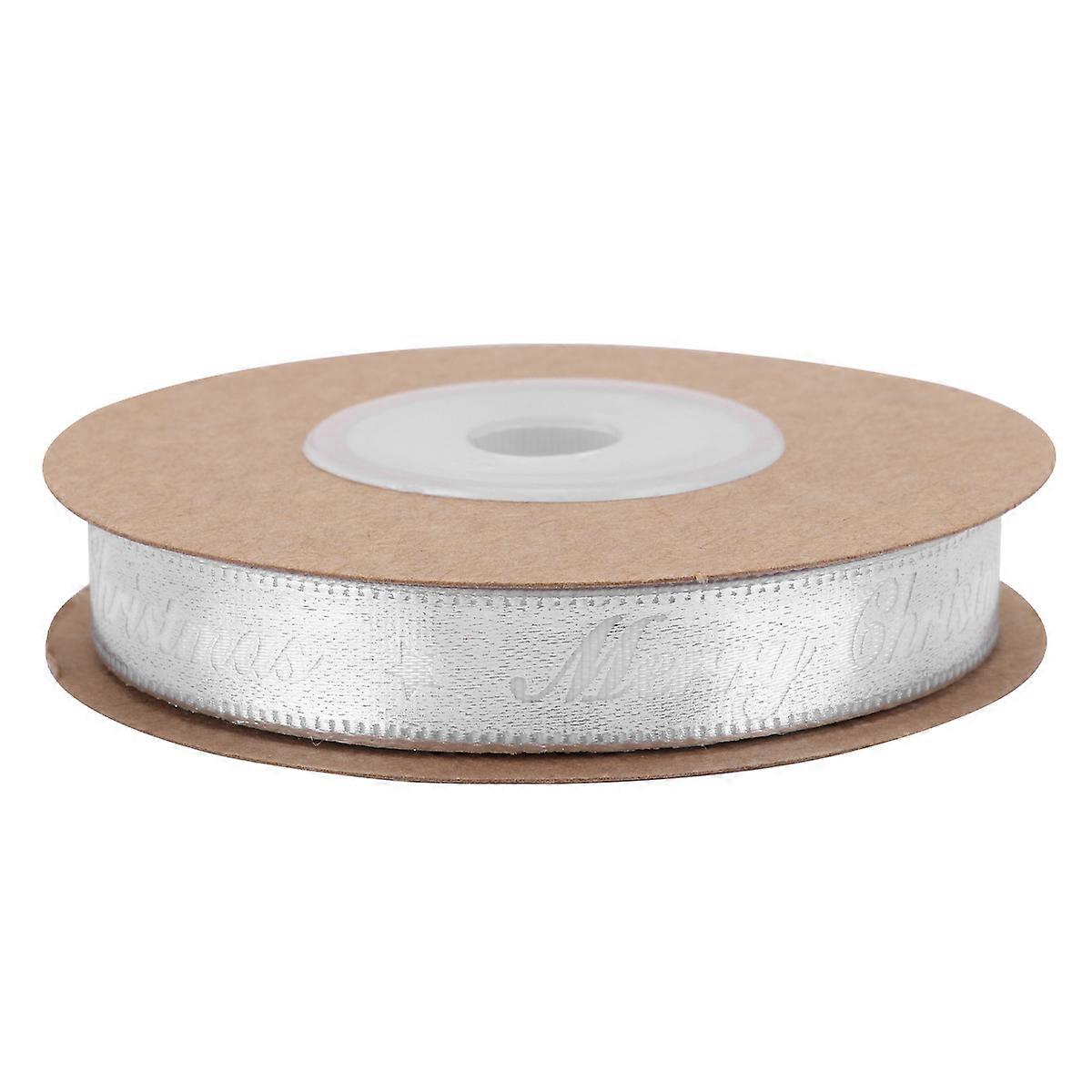 Silver Christmas Ribbon for Crafts Durable Gift Wrapping Ribbon for Holiday Party Decorations Diy Packaging Supplies