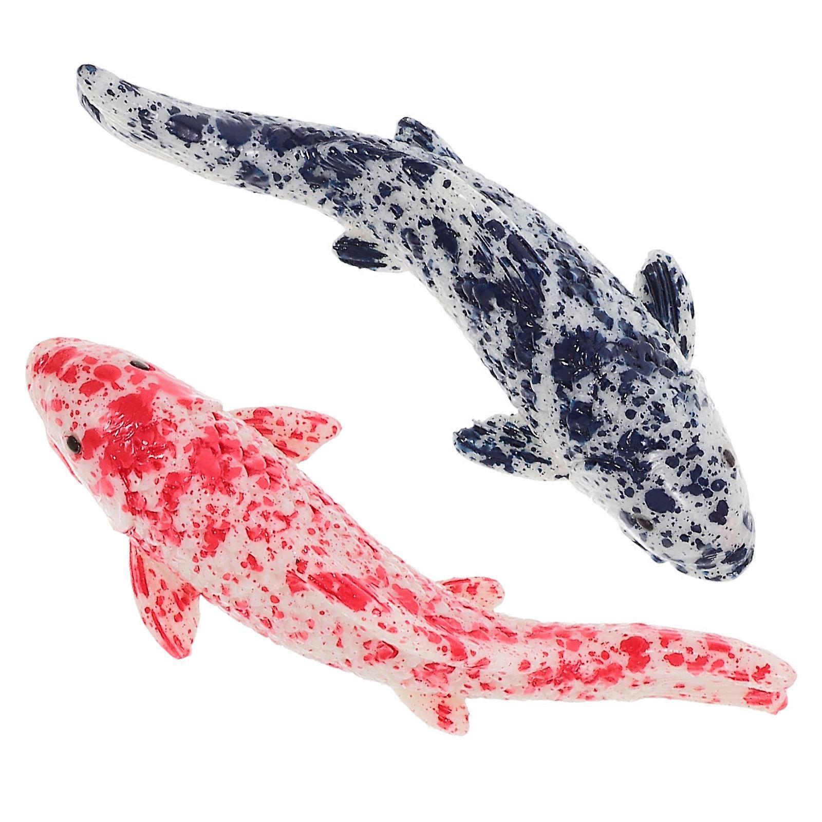 Miniature Resin Animals For Aquarium Decor Realistic Fish Models For Diy Micro Landscape Pattern 2Pcs