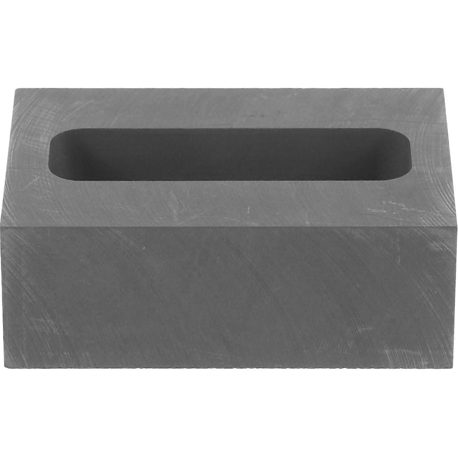 Graphite Ingot Mold for Metal Casting Quick Heating and Cooling Rectangular 5.50X3.70X2.00CM 1Set