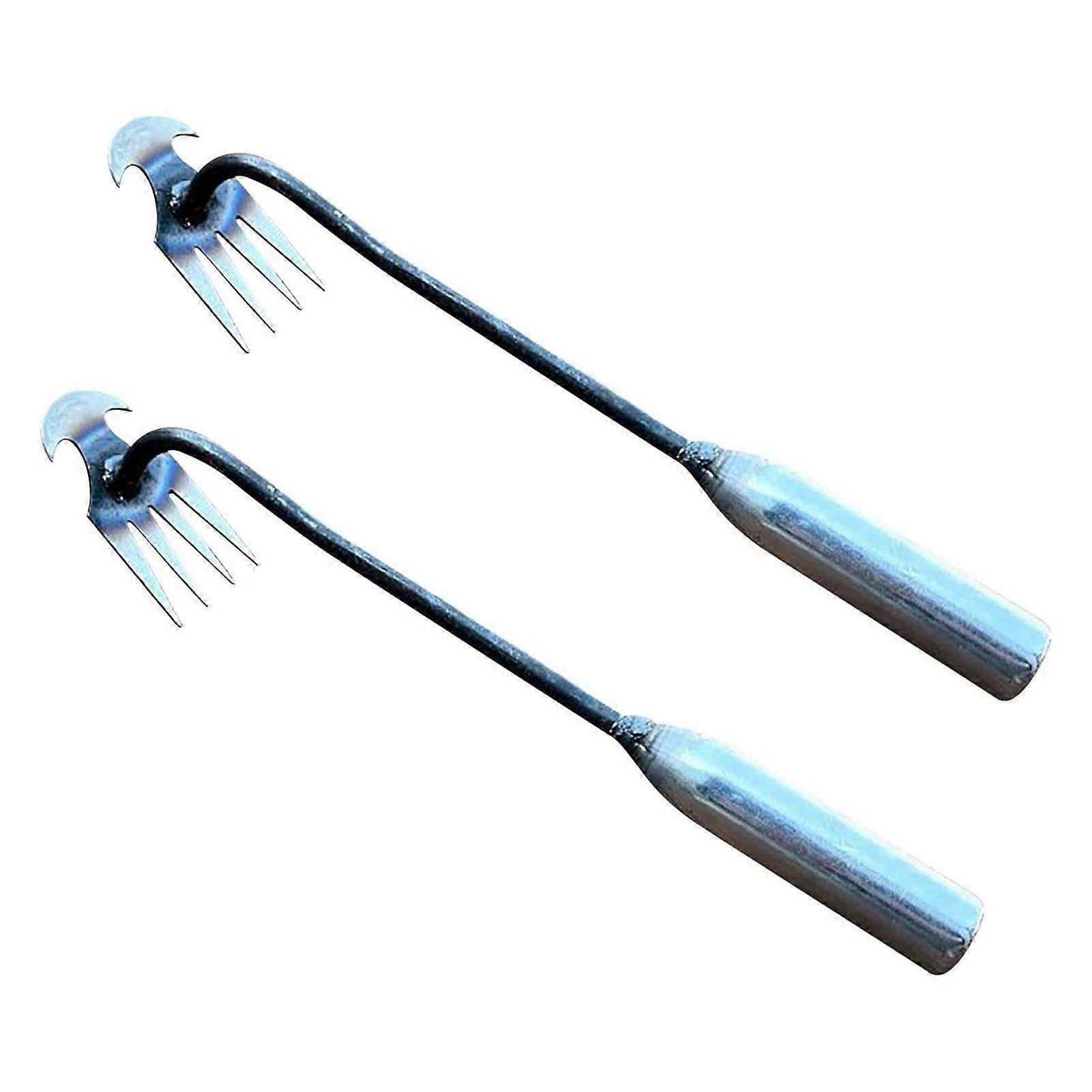 4 Teeth Long Handle Manual Weeding Tool Labor-Saving Reusable Planting Accessories for Soils Loosening