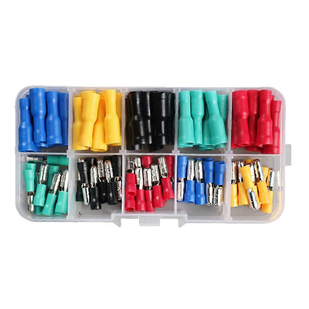 Male To Female Adapter Crimp Terminal Connector Set Shop Projects 10*7cm 100Pcs