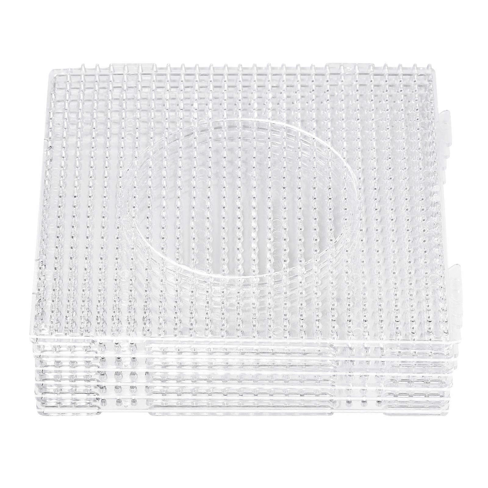 Square Fuse Beads Boards 6Pcs Healifty Clear for DIY Activities Imagination Development 5mm