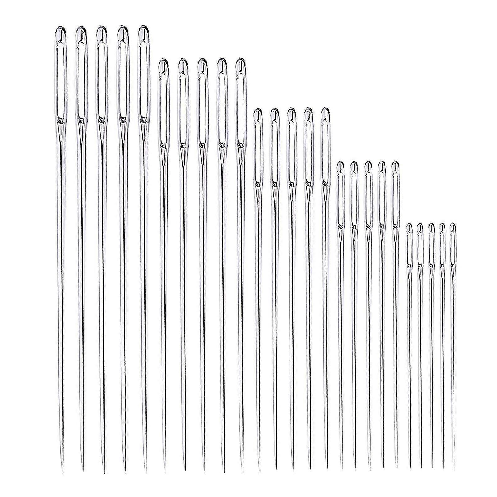 25Pcs Large-eye Sharp Needles Knitting Hand Sewing Darning Embroidery Needle