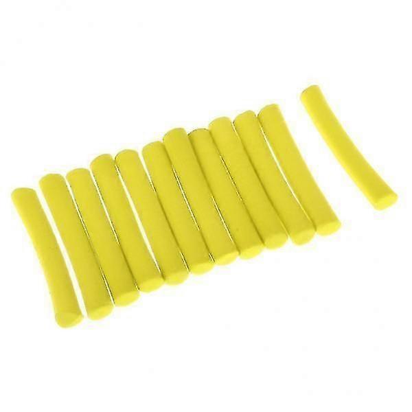 8x12PCS Carp Fishing Foam Stick Cylinder Float Making Fly Tying Rig Yellow