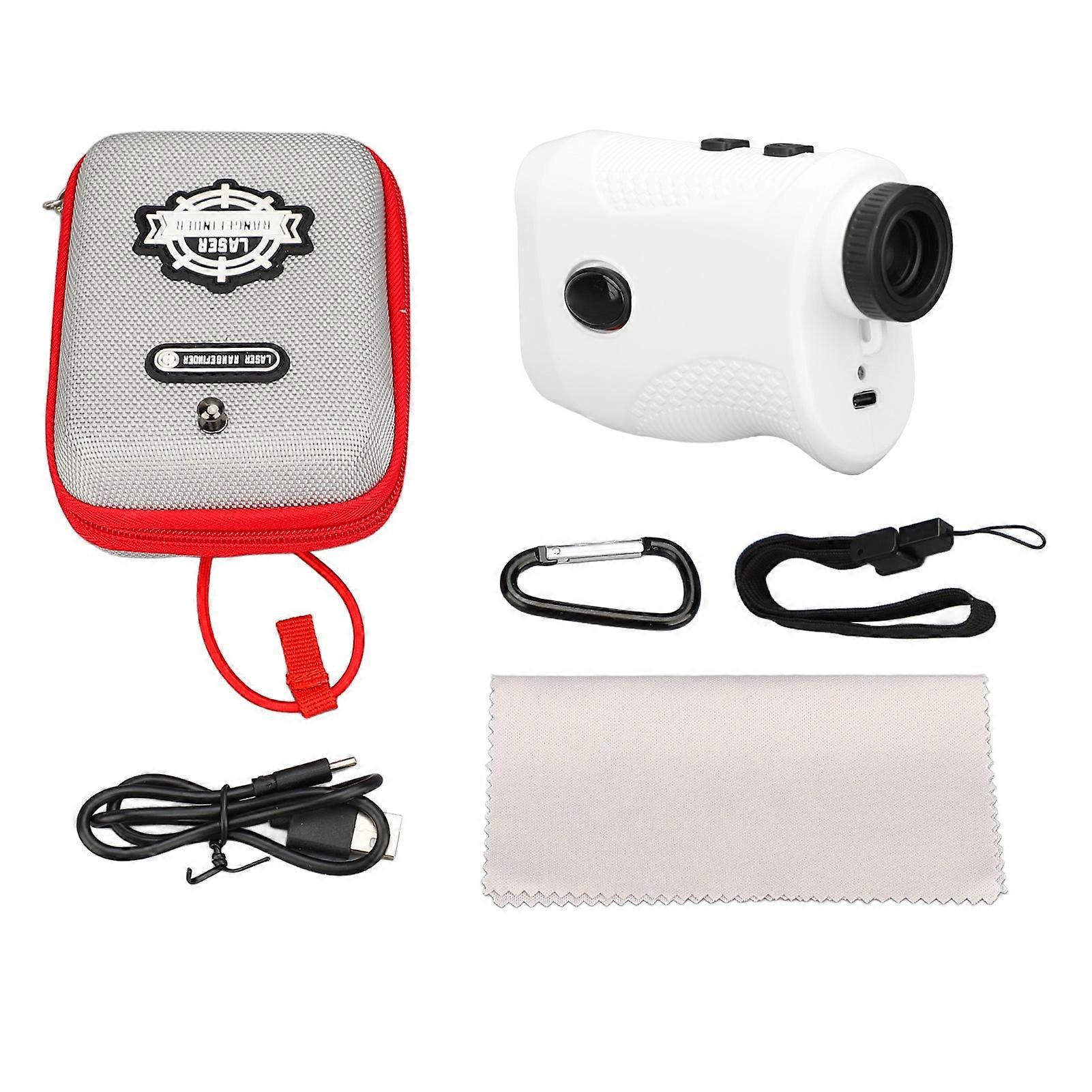 Golfing Rangefinder Portable Rechargeable Handheld Range Finder with Slope Compensation Switch for Outdoor Sports