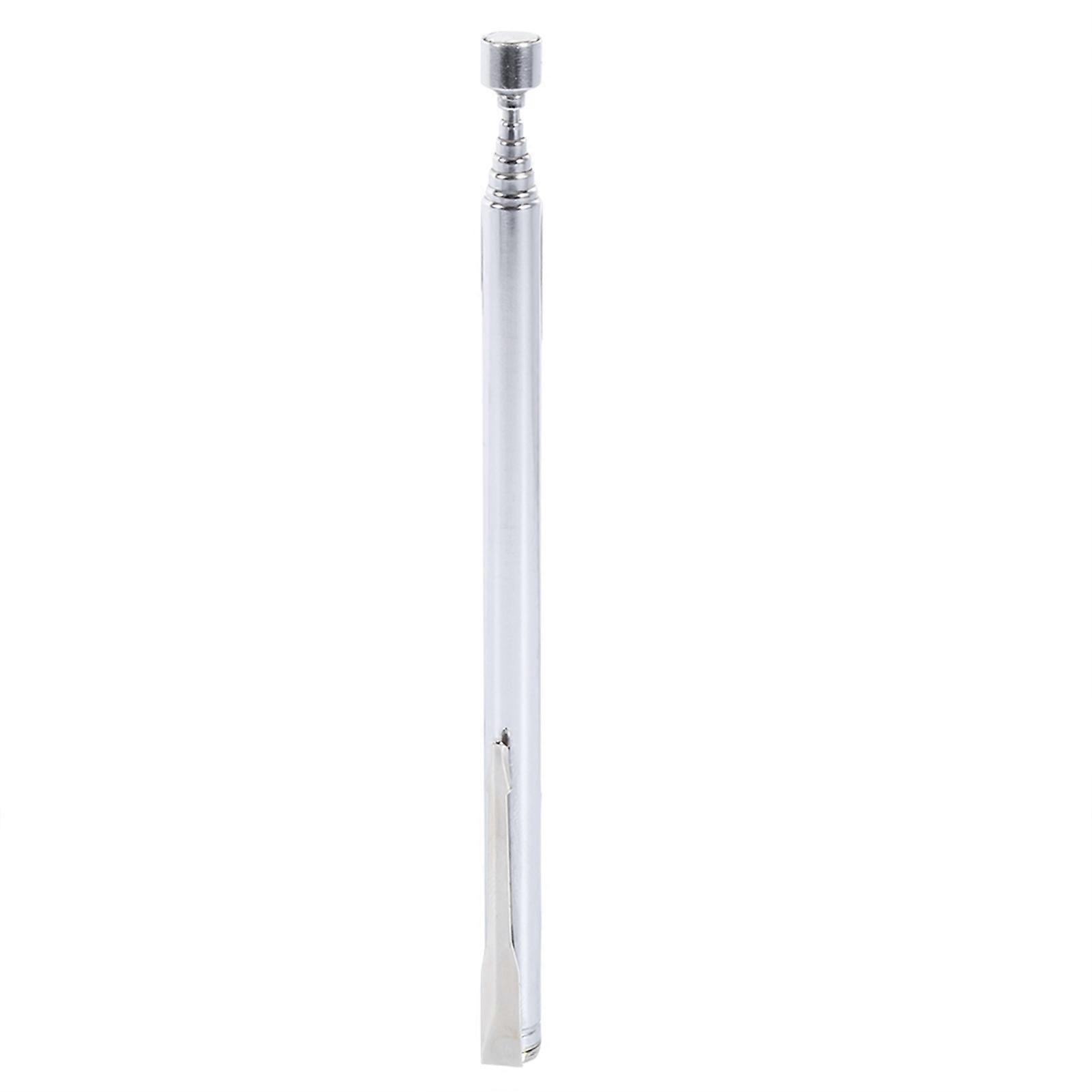 Portable and Easy to Use Telescopic Magnetic Pick Up Rod, Extendable and Magnetized Portable Tool, Silver