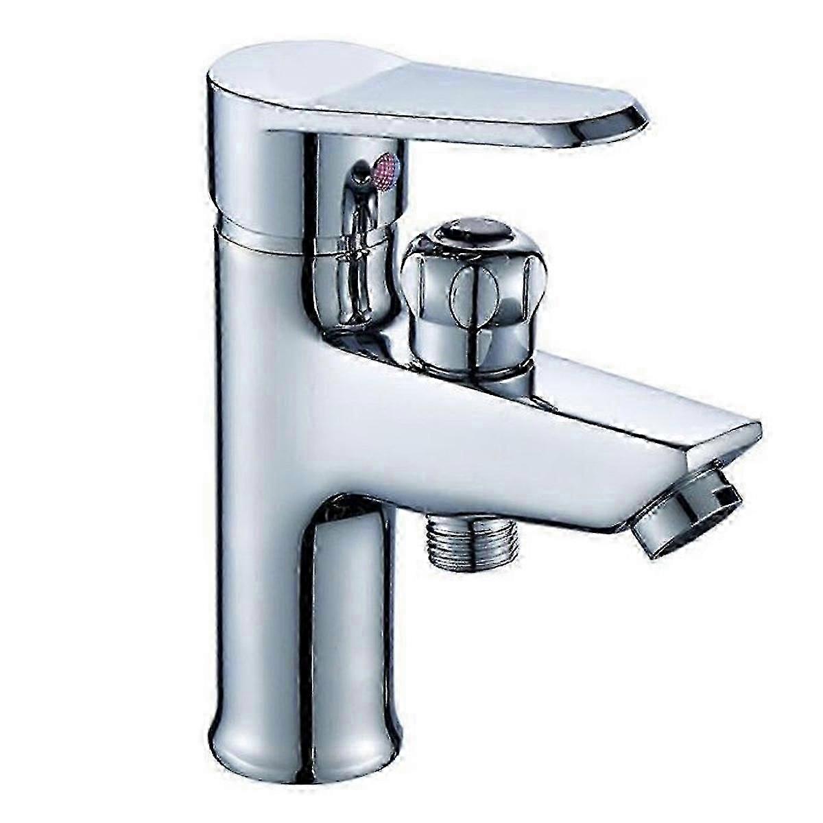 Softcube Chrome Single Lever Bathroom Faucet, Solid Brass Design