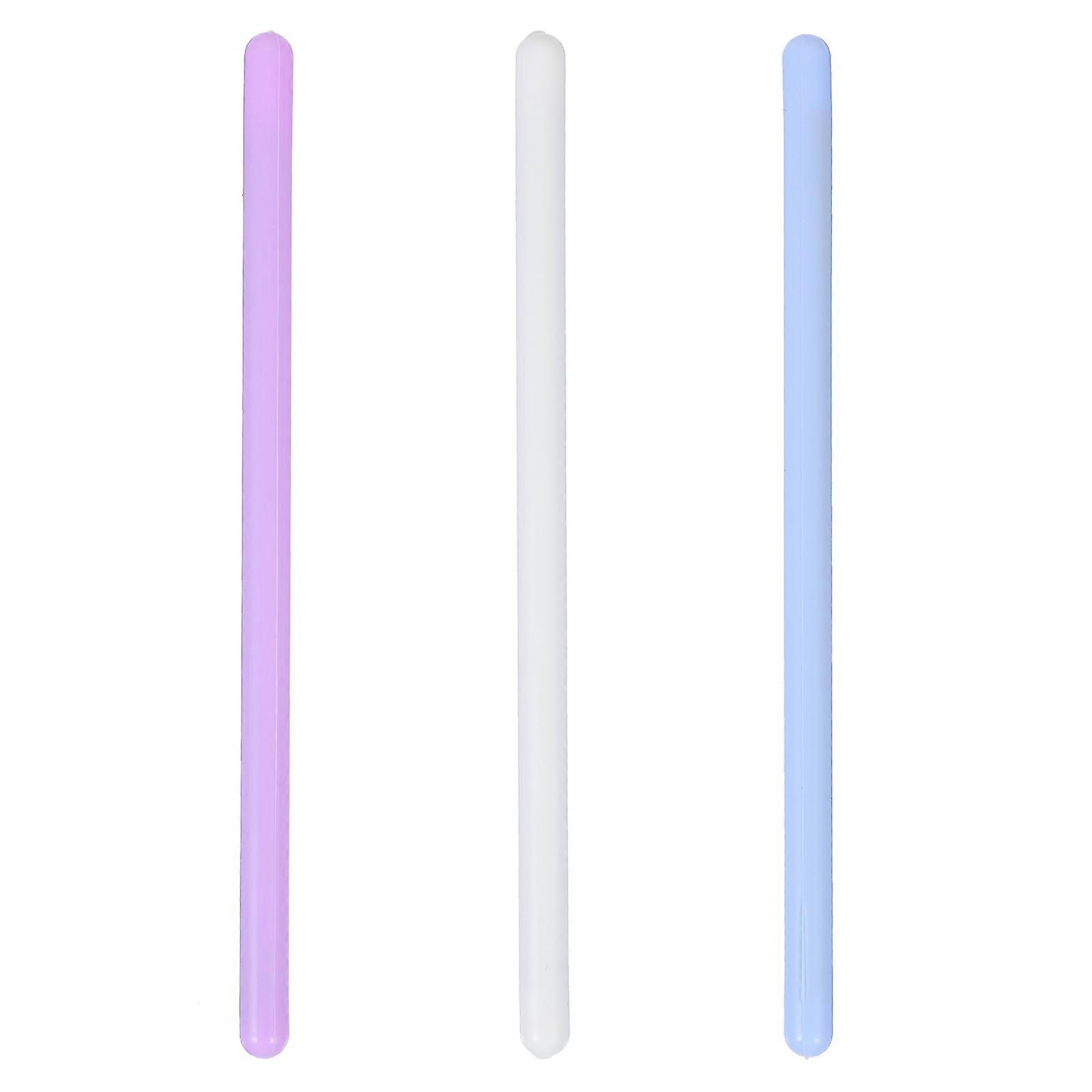 3pcs Flexible Silicone Stir Sticks for Facial Mask Mixing, Lightweight & Stable Stirring Rods for DIY, Mud Masks & Epoxy Projects