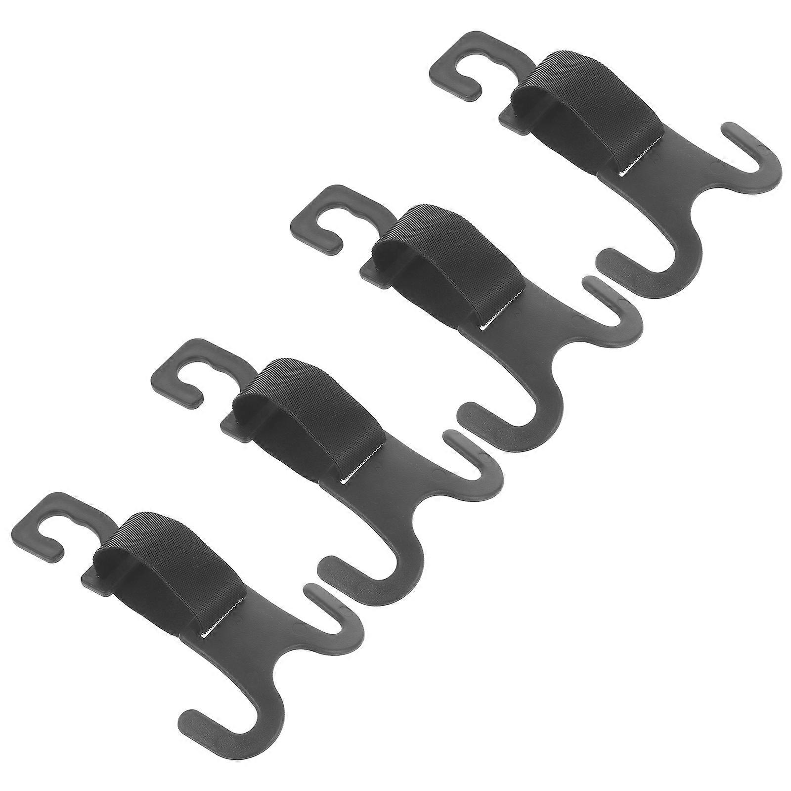 4pcs Durable Car Seat Headrest Hooks for Backseat Handbag, Purse & Grocery Bag Storage – Easy Installation & Space Saving Car Interior Organizer