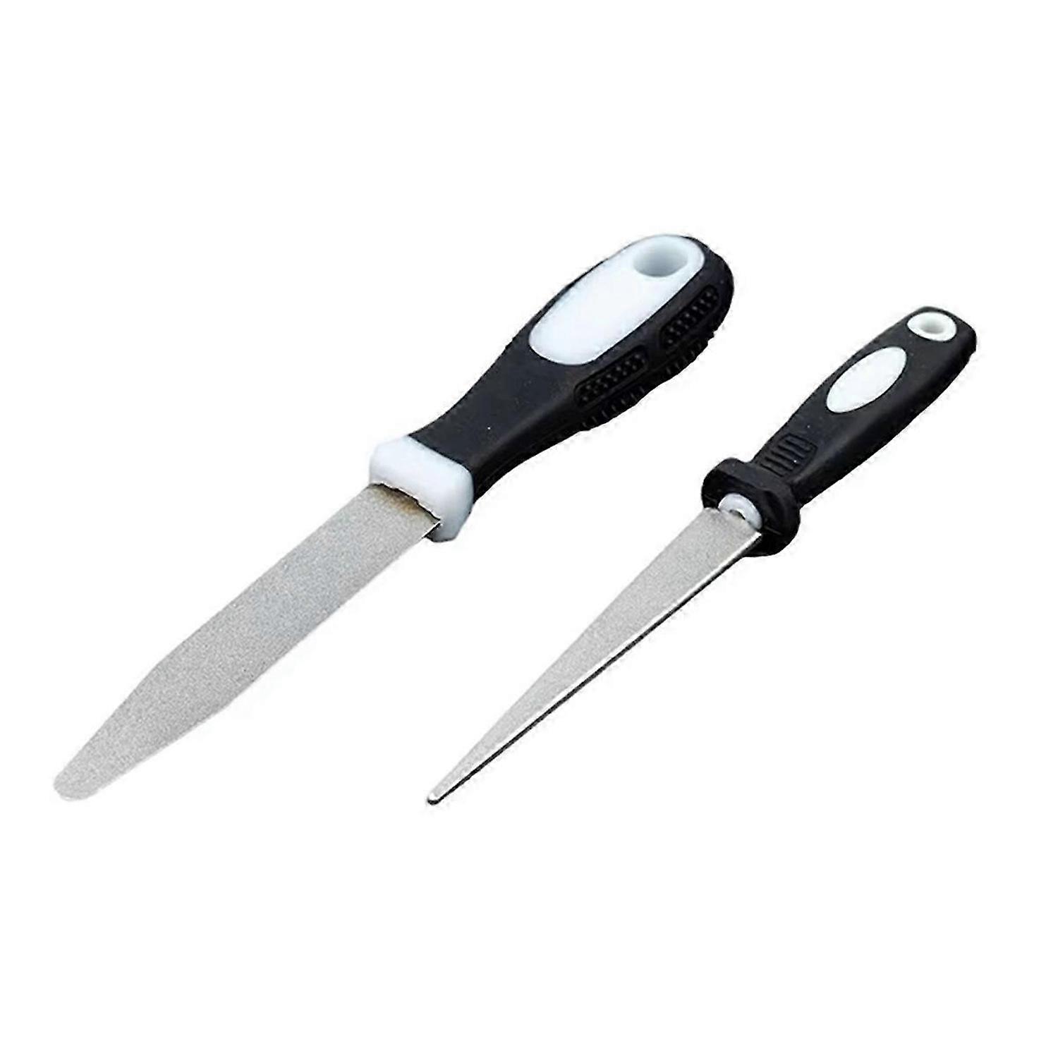 Knife Sharpening Rod Metal Double Sand File Grinder Gardening Tools Handheld Knife Sharpener