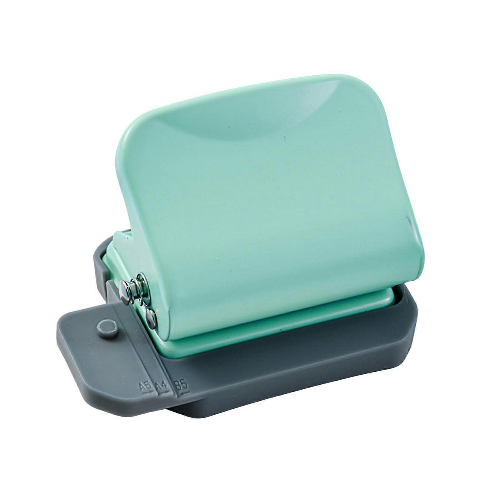 Hole Punch 6-Hole Round, 10-Sheet Capacity For Paper And Cardstock, Planner Binder Scrapbooking Green