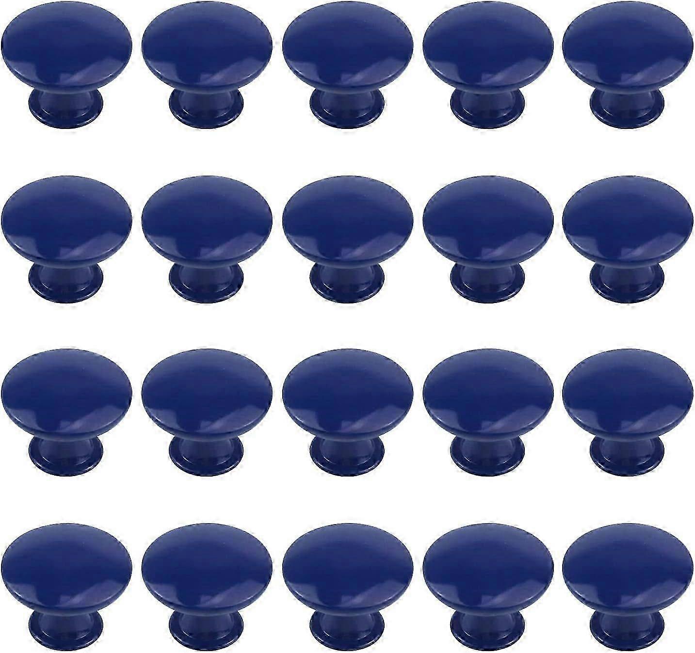 20Pack 30mm Navy Blue Round Cabinet Knobs Kitchen Cabinet Knobs Dresser Knobs