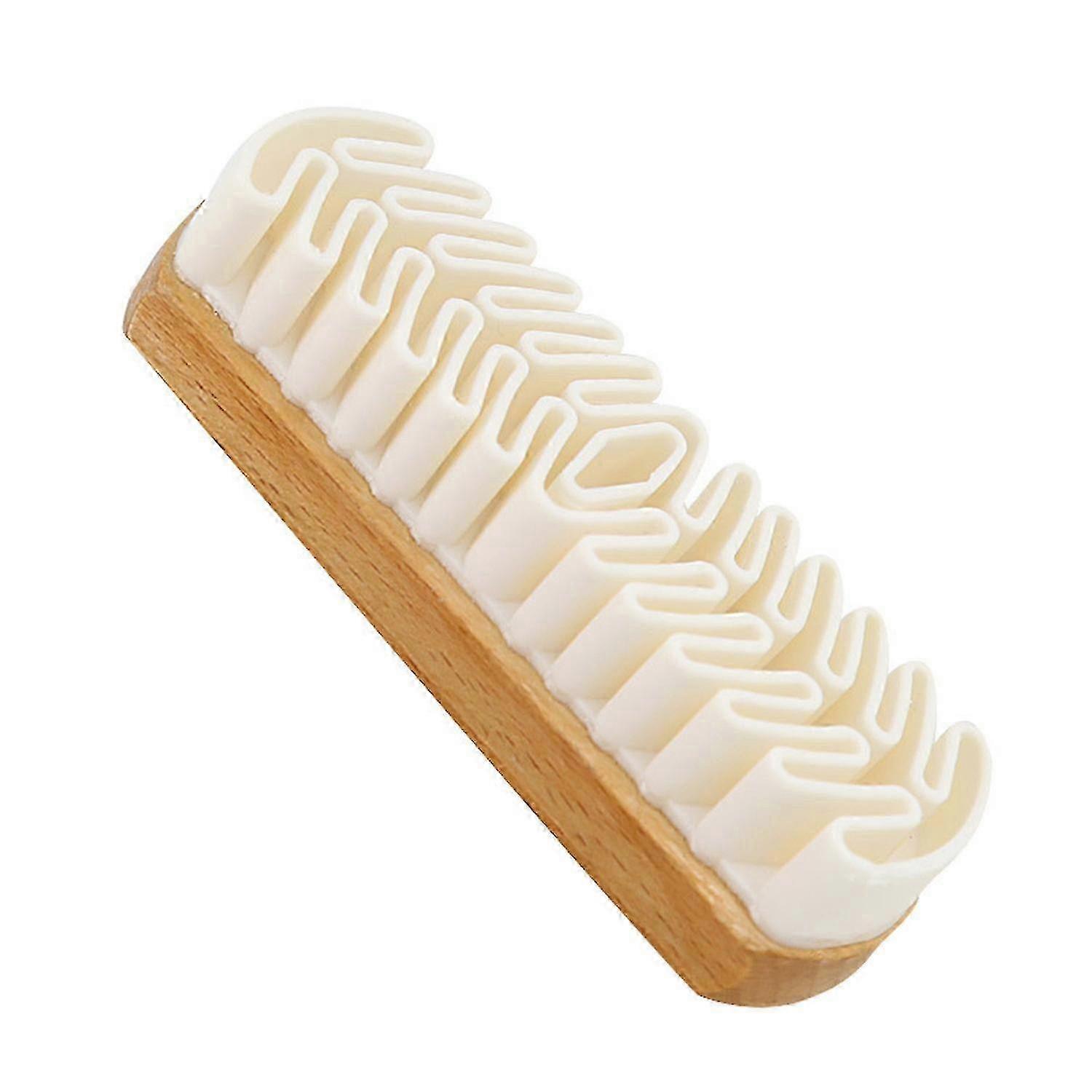 Labor-saving Nubuck Cleaning Brush Effective TPR Natural Crepe Wood Brush for Shoes