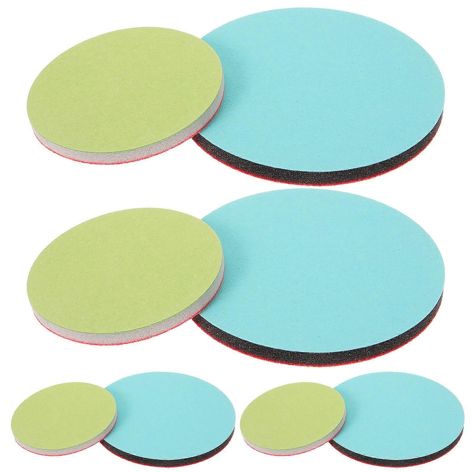 Round Sanding Pads Bowling Sanding Paper Surface Restoration 8Pcs Blue