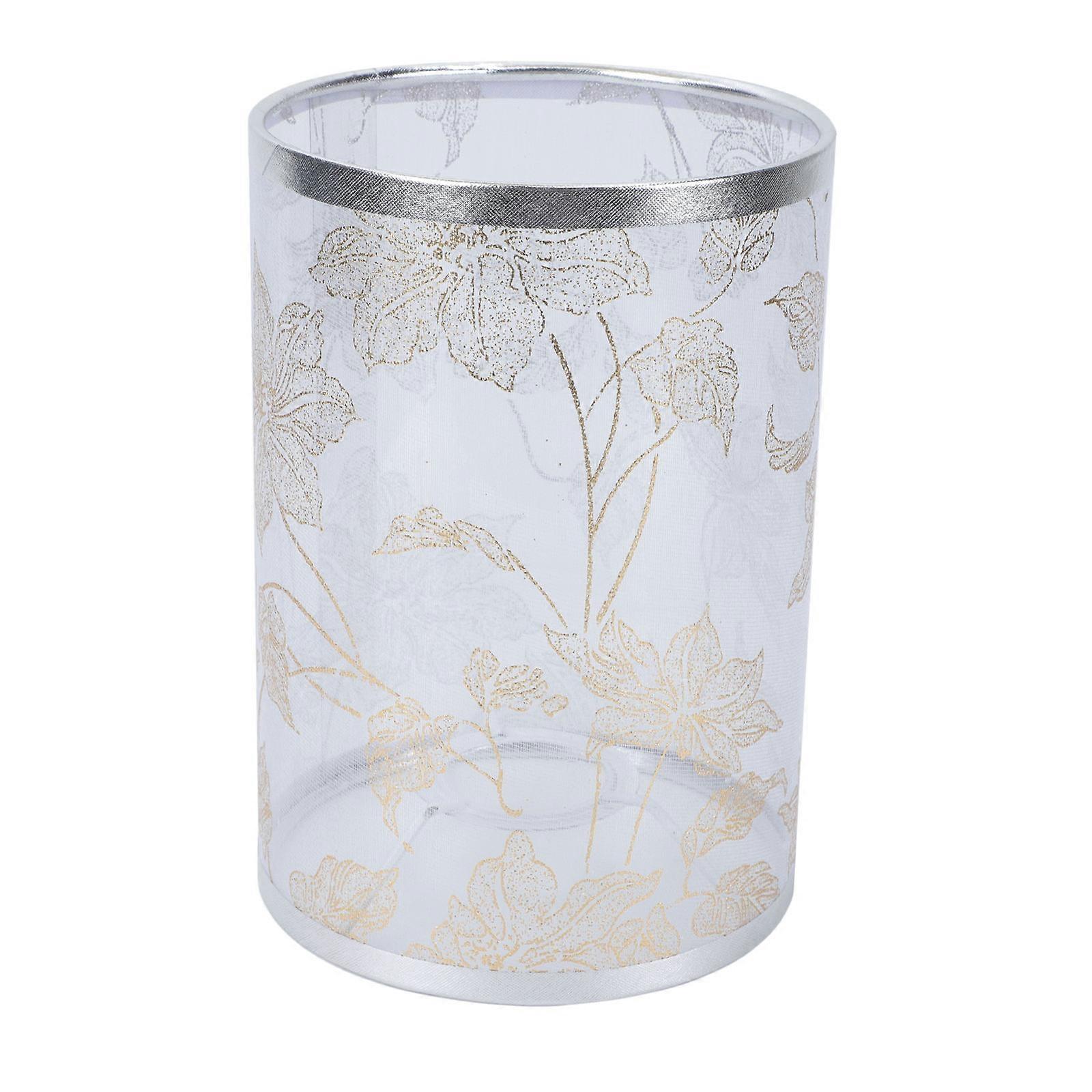 Table Fabric Lamp Cover Lampshade Golden Cylinder Shape 7.9×5.5×5.5in 1Set